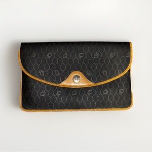 CHRISTIAN DIOR Honeycomb Black Clutch (Pre-owned, Authentic & Vintage)